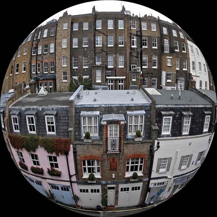 Marylebone through a fisheye, London